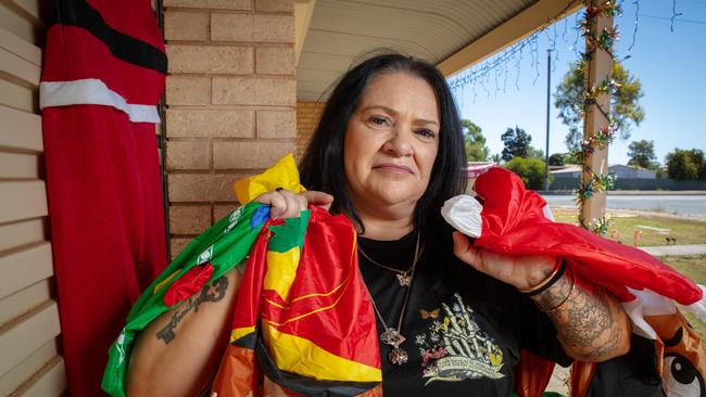 Tracy Rogers has pulled down her Christmas display following the theft of one of her prized decorations. Picture: Emma Brasier