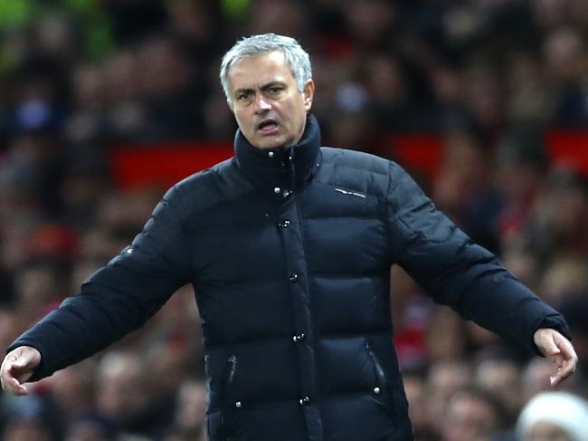 MANCHESTER, ENGLAND - NOVEMBER 27: Jose Mourinho, Manager of Manchester United reacts during the Premier League match between Manchester United and West Ham United at Old Trafford on November 27, 2016 in Manchester, England. (Photo by Clive Brunskill/Getty Images)