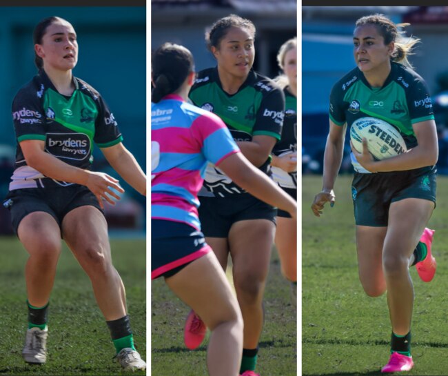 Amirah Abdallah, Aliahana Fuimaono and Kiana Vatabua of Milperra Colts