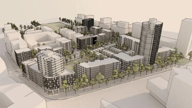 Artist impression of Meriton's development proposal in Zetland. Picture: Meriton