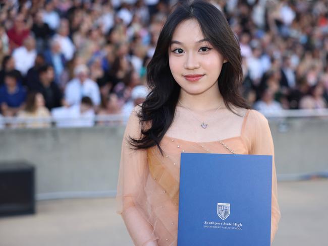 Jolyn Nguyen at the Southport State High School Formal at SeaWorld. Picture, Portia Large.
