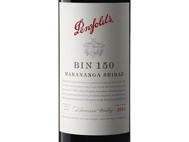 Wine o’clock ... Penfolds 2013 Bin 150 Marananga Shiraz. Picture: Supplied