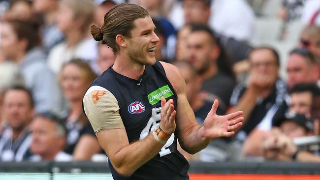 Bryce Gibbs was Carlton’s best player in the win over Collingwood.