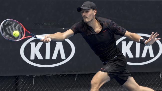 Bernard Tomic has regularly generated headlines, but it’s often for his off-court antics. (Pic: Michael Klein)