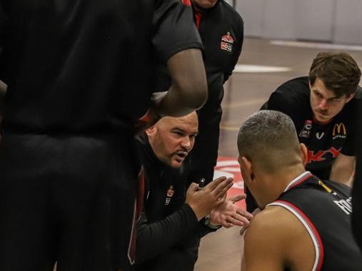 Joel Khalu addresses his troops.