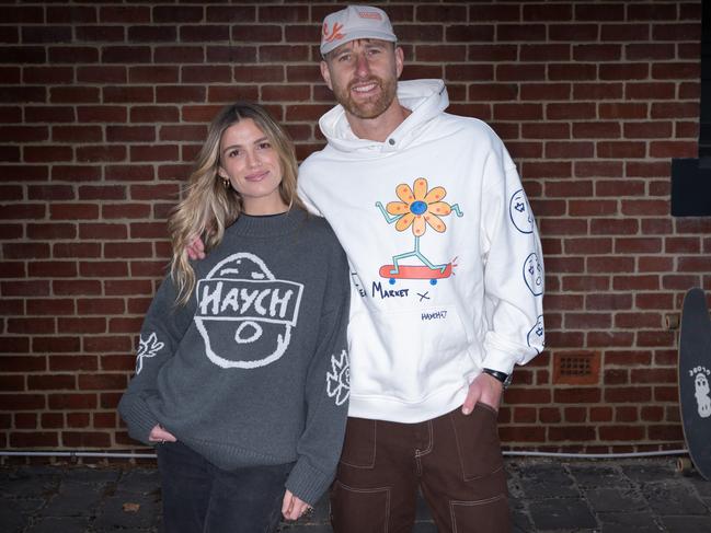 Collaborations so far have included creating a special hoodie in partnership with the AFL Players’ Association for this year’s draft picks. Picture: Tony Gough