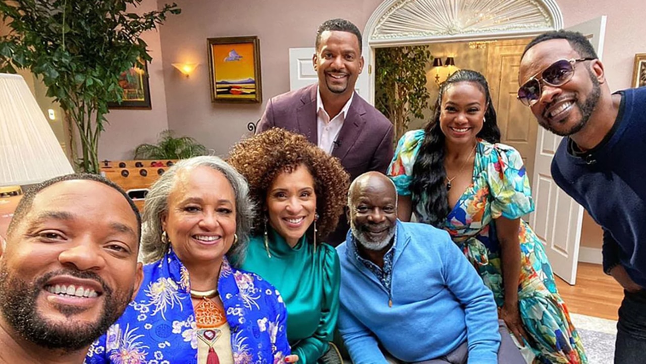 On set of the Fresh Prince reunion