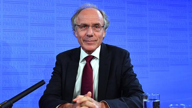 Chief Scientist Dr Alan Finkel speaks at the National Press Club in Canberra, February, Wednesday 12, 2020. (AAP Image/Mick Tsikas)