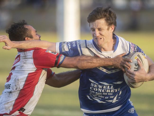 Action from the 1st grade qualifying semi-final between Grafton Ghosts and South Grafton Rebels at Frank McGuren field.