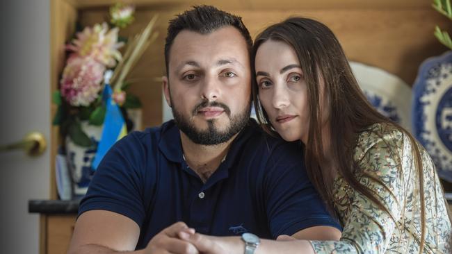 Tetiana Andriiets fled her home country early March to be re-united with her fiance Marko Kvasniuk. Picture: Roy VanDerVegt