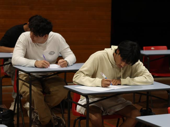 The Daily Telegraph 8.11.2024 Generic mock up image of the HSC Geography exam. End of HSC exams. St MaryÃs Senior High School. Picture: Rohan Kelly