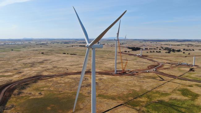 Up in the air: Construction of Tilt Renewables' Dundonnell wind farm is on track but its completion may depend on government shutdown notices.