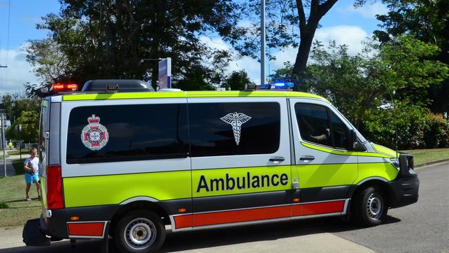 An Queensland Ambulance Service vehicle pulling into Townsville Hospital and Health Service (THHS) operated Ingham Hospital today. Picture: CAMERON BATES