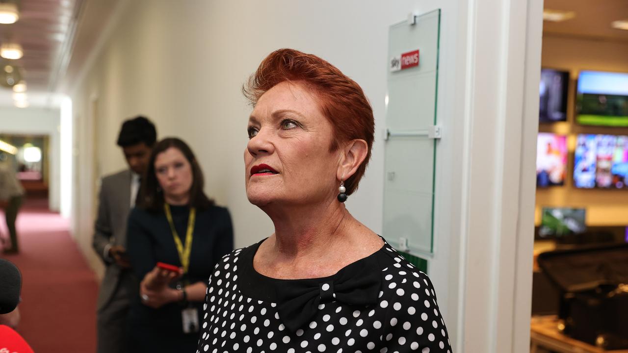 Senator Pauline Hanson says she doesn’t want to see a ‘political witch trial’ in the form of a federal ICAC. Picture: NCA NewsWire / Gary Ramage