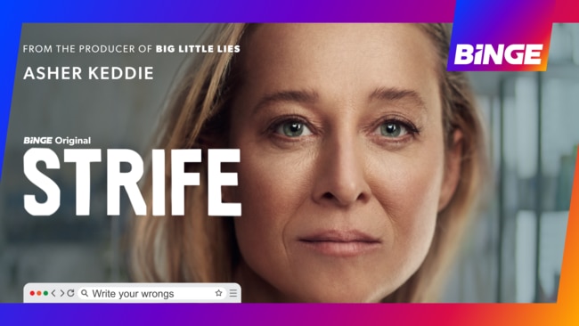 Asher Keddie stars in BINGE’s new comedy-drama Strife. Picture: Binge