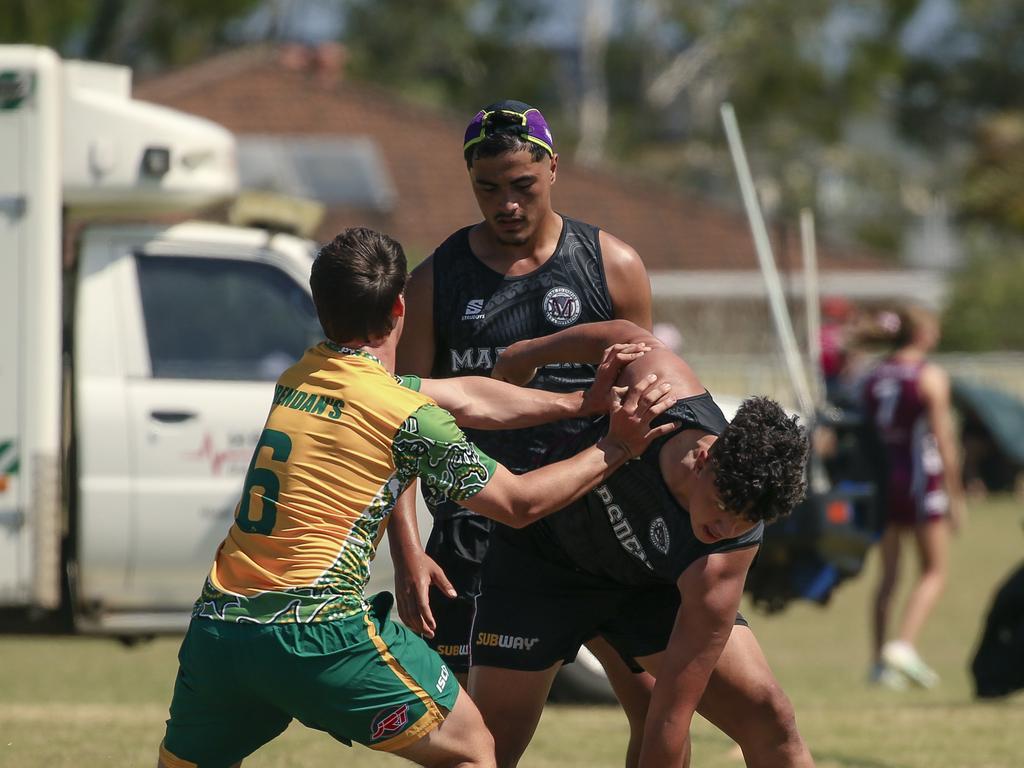 Marsden State High V St Brendans at the 2024 Gold Coast Titans All Schools Touch Football Picture: Glenn Campbell