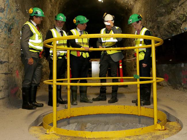 Premier Jay Weatherill touring the Onkalo underground research facility near Rauman in Finland.Picture: Calum Robertson