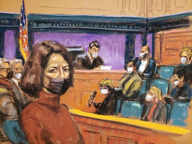 Jeffrey Epstein associate Ghislaine Maxwell sits as the guilty verdict in her sex abuse trial is read in a courtroom sketch in New York City. Picture: Reuters