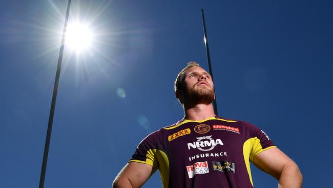 Matt Lodge after Broncos training this week. Photo: AAP