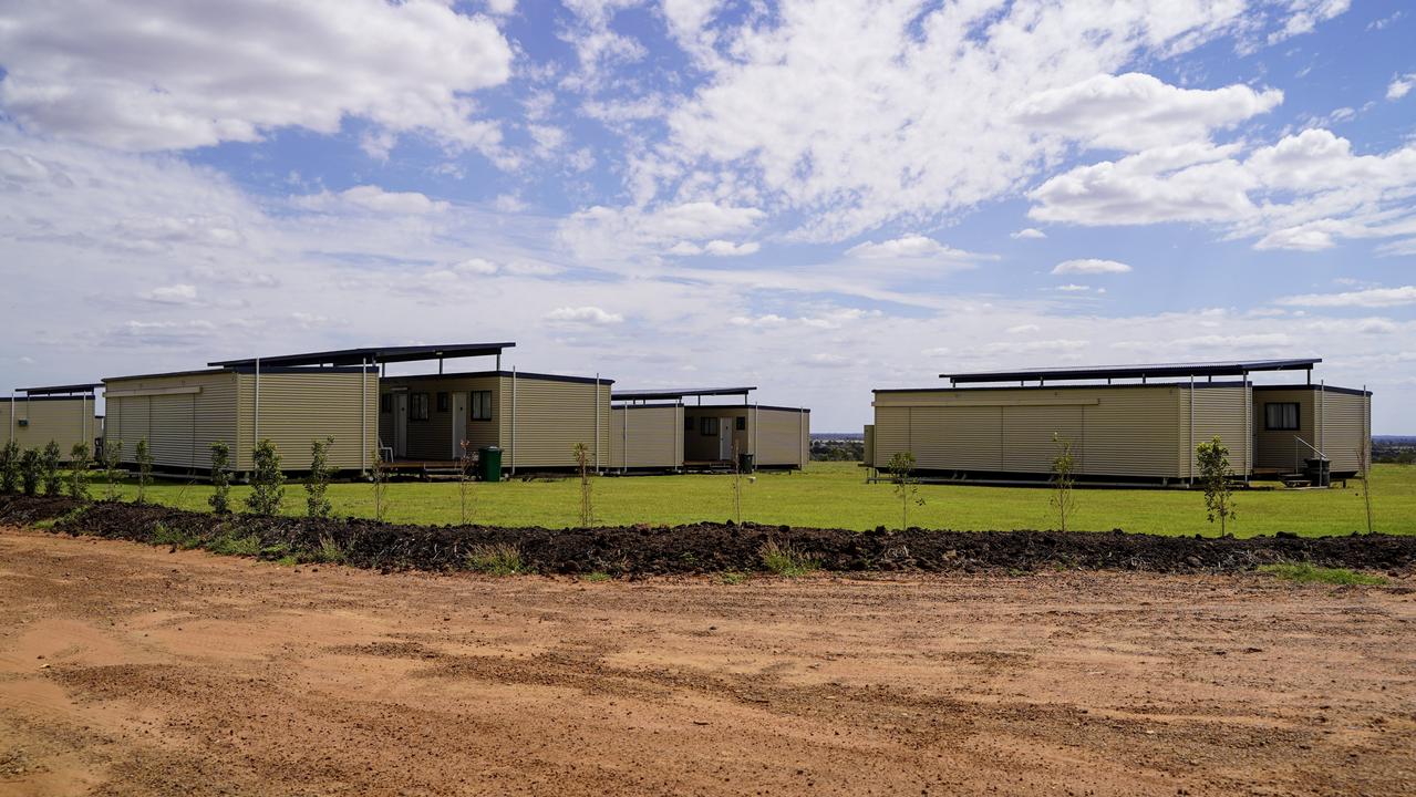 The new workers village built on the Sondella cattle property for the Signature Onfarm processing plant. It includes a rugby field and staff can even bring their horse to the job. Picture: Heidi Petith