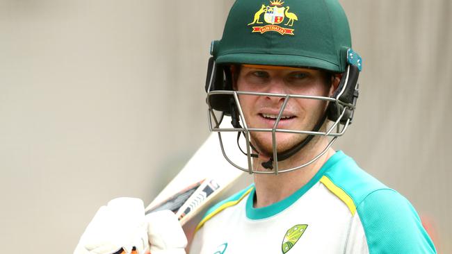 A red Kookaburra cricket ball provoked memories of things past for Steve Smith. Picture: Getty Images