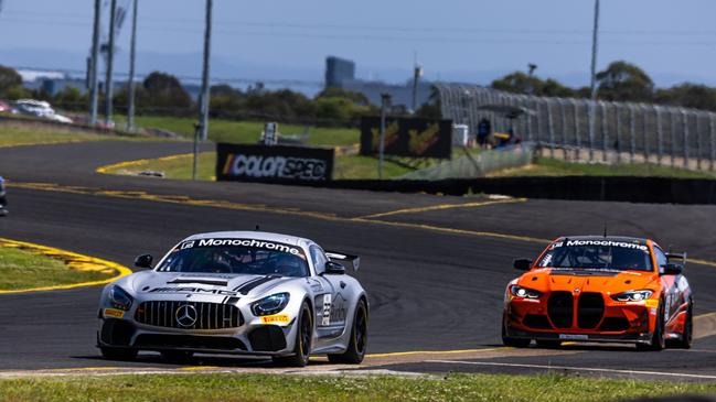 Tasmanian duo Ben Newman and Lochie Dalton finished third at the Austrlian GT4 event in Sydney. Picture supplied