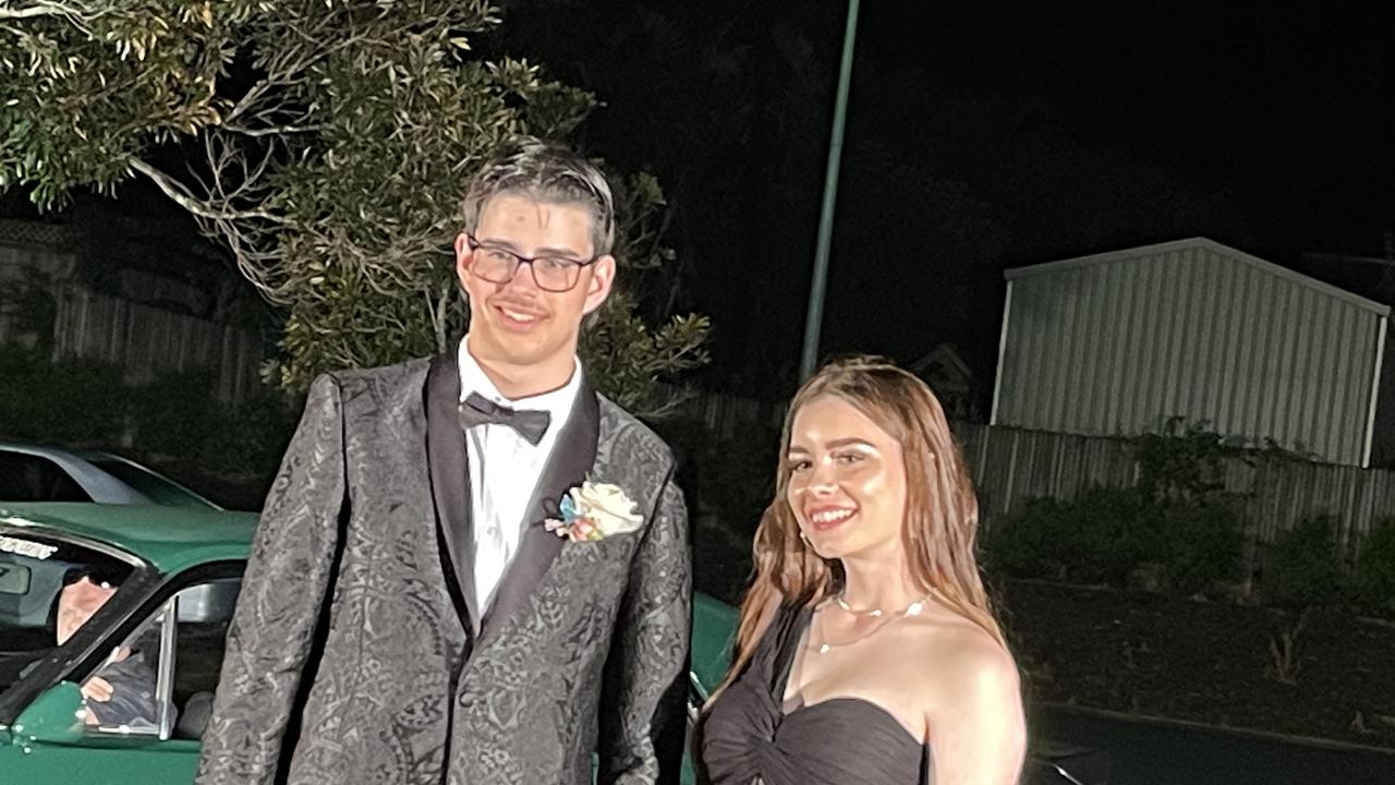 The students arrive at St Mary's College formal at the Brolga Theatre.