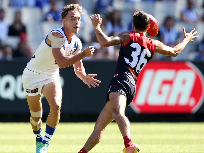 Ryan Clarke in action against the Demons in 2018.