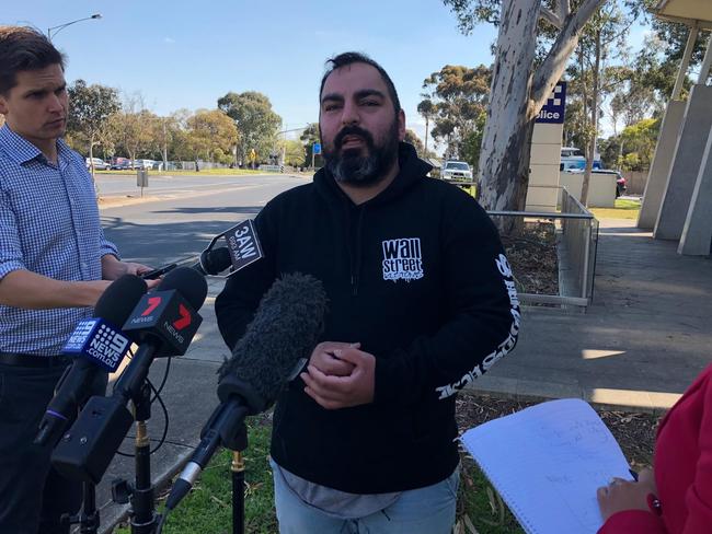 Necip claims he held on as the driver allegedly deliberately swerved back and forth to throw him off.