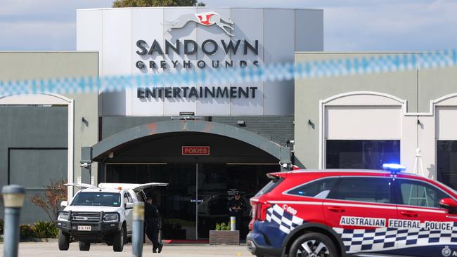 Greyhound Entertainment in Springvale was raided. Picture: Brendan Beckett