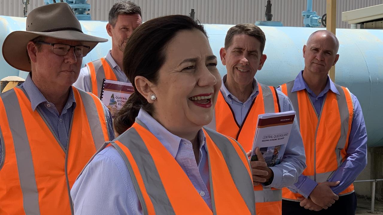 Premier Annastacia Palaszczuk unveiling the commitment in Rockhampton.