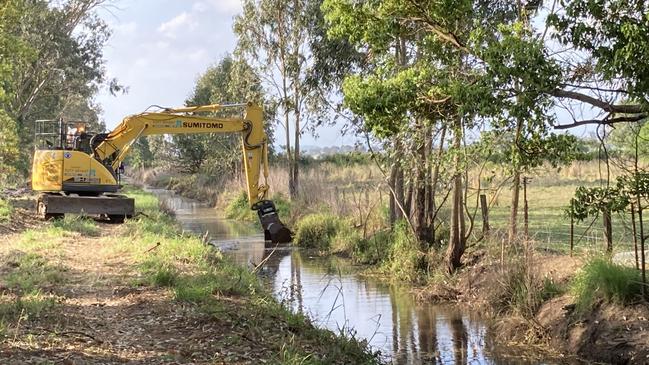 Mechanical clearing in Coraki. Picture: Rous Water