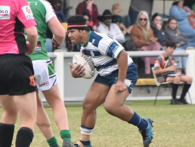 Eliki Taufahema of Mackay Brothers in action. Picture: Bernadette Vella