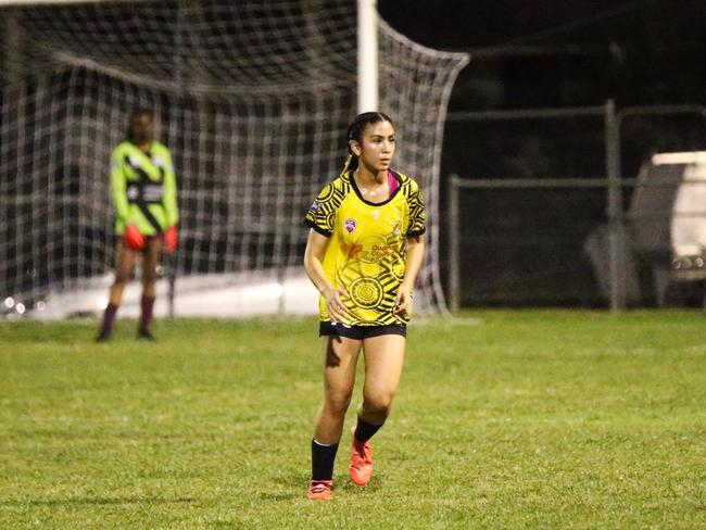 Pictured: Chantelle Ahloy. Edge Hill United womens v Redlynch Strikers womens at Endeavour Park. FQ Far North 2024. Photo: Gyan-Reece Rocha