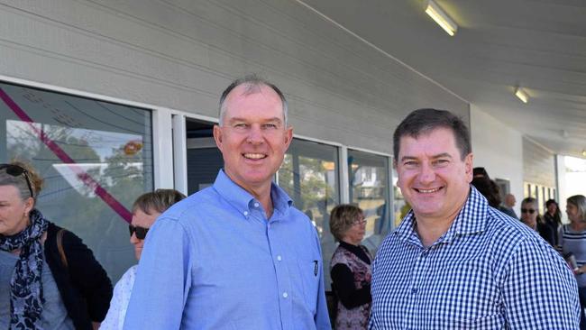 Gympie MP Tony Perrett and Member for Wide Bay Llew O'Brien. Picture: Josh Preston