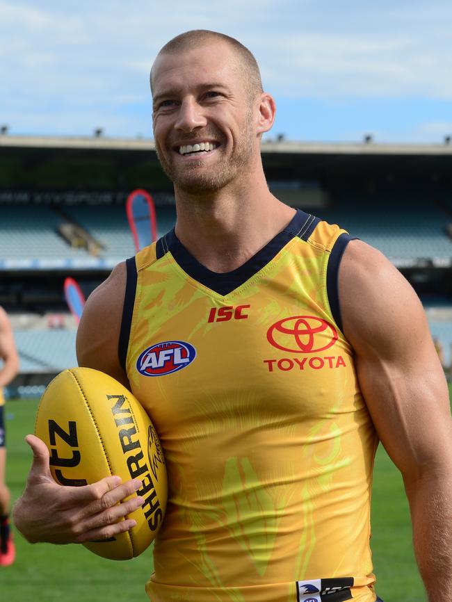 Retiring Crows star Scott Thompson. Picture: Tricia Watkinson.