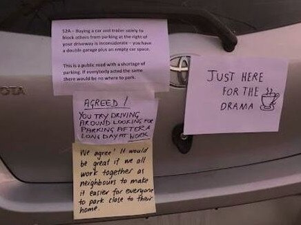 car with note on xx