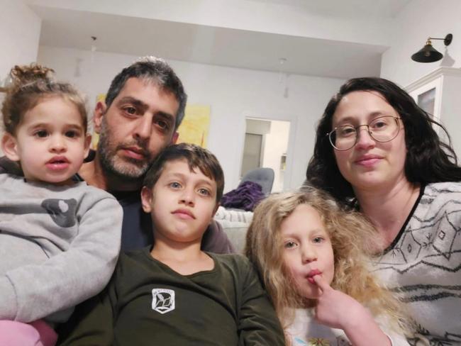 Abigail with her siblings and her mum and dad. Her parents were murdered in the October 7 attack. Picture: Supplied.