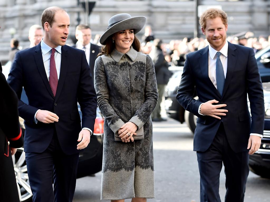 Prince William, Duke of Cambridge, Catherine, Duchess of Cambridge and Prince Harry attend the Commonwealth Observance Day Service on March 14, 2016 in London, United Kingdom. Picture: Getty