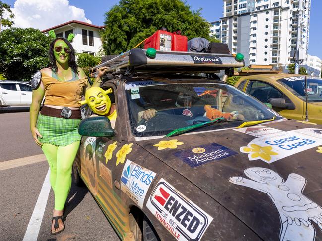 From Townsville, Linda Hawes and Leigh Maskell travelled 3342kms in a 1991 Mitsubishi Lancer which they paid $400 for. Picture: Floss Adams.