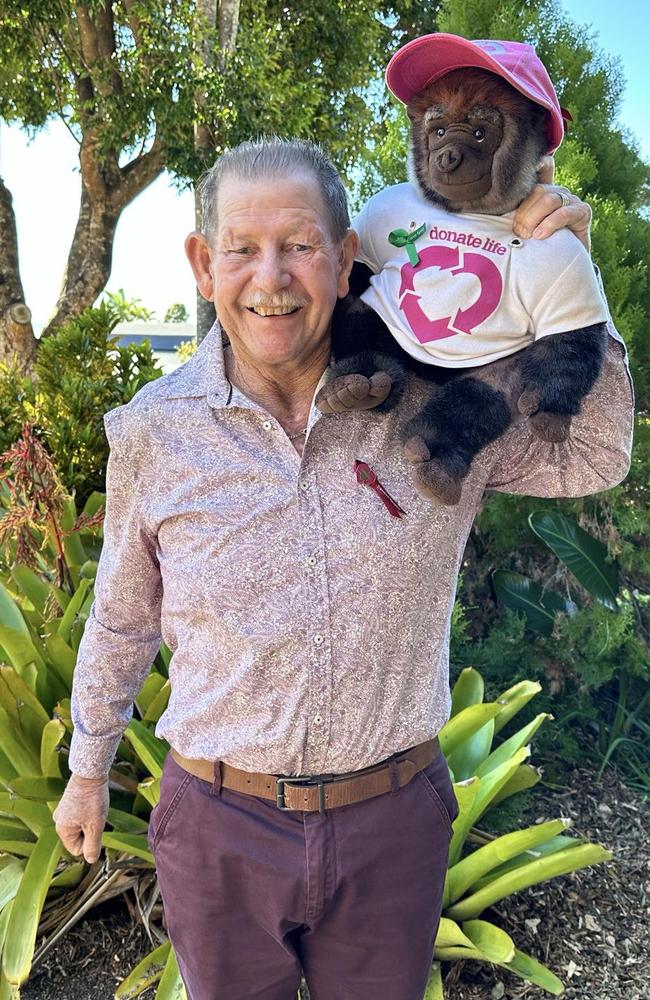 Colin Manderson with “Kong”, an affectionate name his gave his donor heart. Picture: Sam Turner