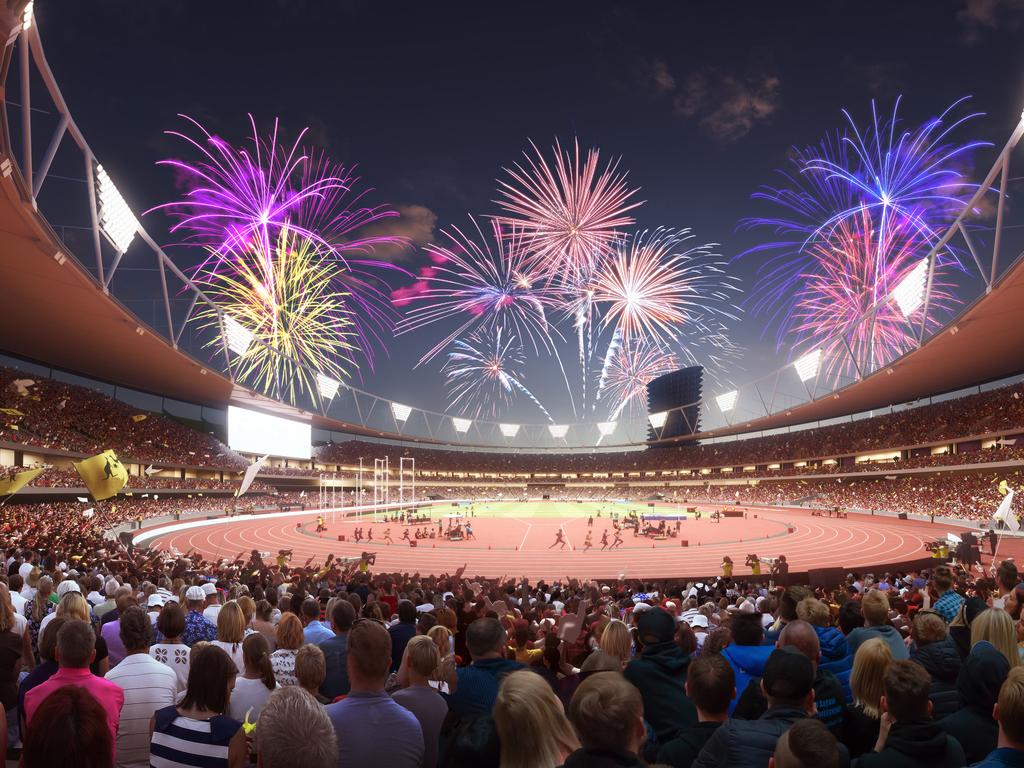 It would set the scene for opening and closing ceremonies (artist’s impression).