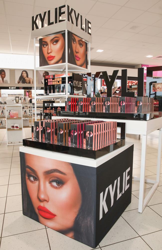 A simple lip kit idea has spawned into a billion-dollar company, with Kylie expanding into palettes and blushers and collaborating with her siblings. Picture: Getty Images