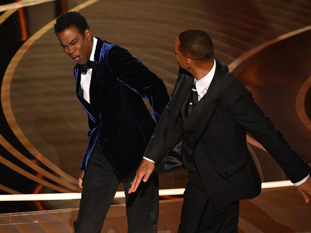 Will Smith infamously hit US actor Chris Rock onstage during the 94th Oscars. Picture: Robyn Beck/AFP