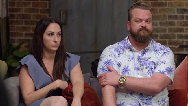 Poppy and Luke on Married At First Sight. Picture: Nine