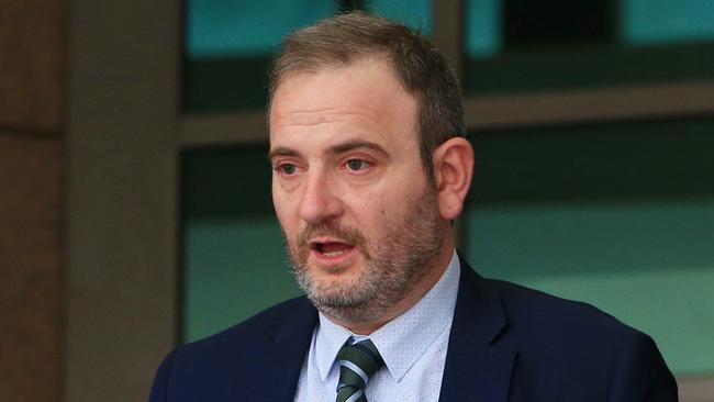 Former Labor staffer Justin Mammarella outside the Melbourne Magistrates’ Court. Picture: The Australian