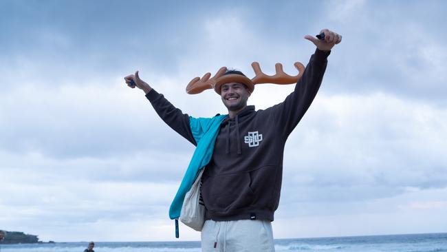 Spirits were high at the beach. Picture: NCA NewsWire / Mario Francisco