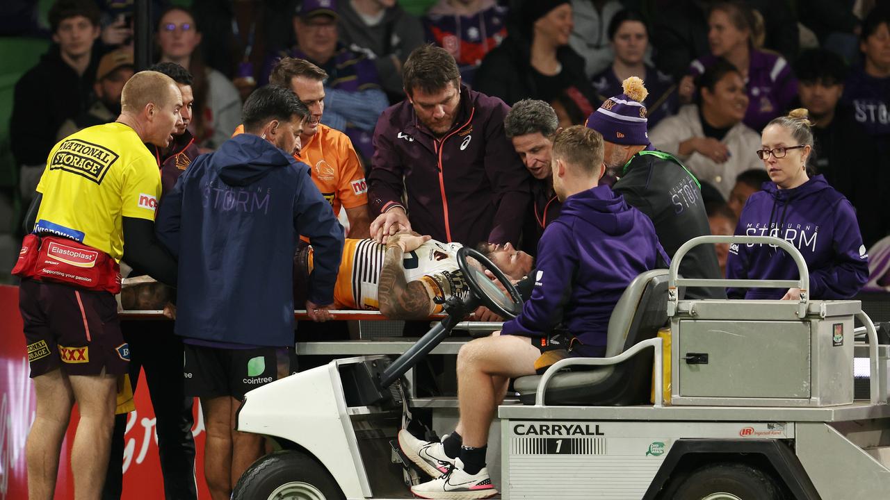 Reynolds was diagnosed with a Category 2 concussion and will need clearance from a neurologist to play in Round 12. Picture: Getty Images.