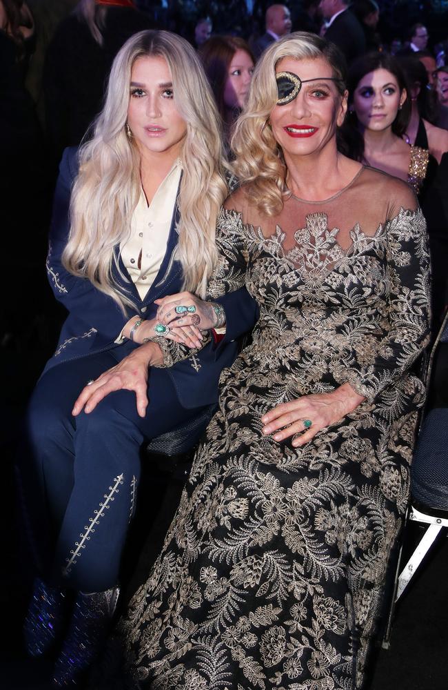 Kesha and Pebe Sebert attends the 60th Annual GRAMMY Awards at Madison Square Garden on January 28, 2018 in New York City. Picture: Getty