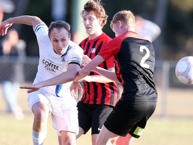 Surfers Paradise’s Teddy Watson in action against Burleigh Heads yesterday. Picture: Richard Gosling